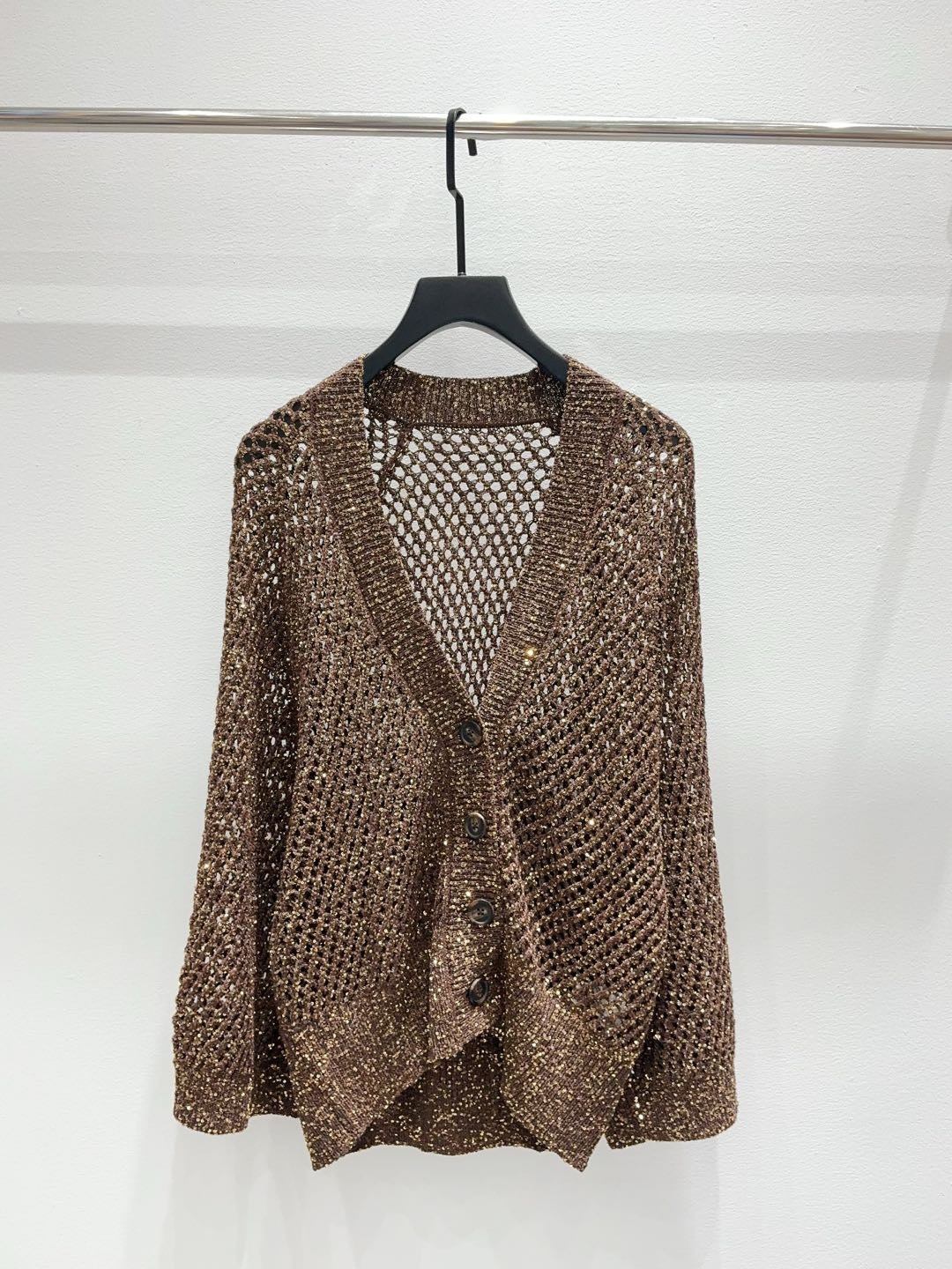 NO:899694,BC66 new early autumn style high-definition gradient sequin glitter hollow mesh knitted cardigan V-neck single-breasted loose, lazy and versatile sun protection long-sleeved jacket!  Size SML, women's clothing, jackets & coats,19860909BC66早秋新款 高定渐变亮片闪丝镂空网眼针织开衫V领单排扣宽松慵懒百搭防晒长袖外套！尺码SML,女装,jackets & coats,,Women's clothing