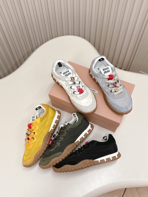 Miu Miu Embellished Lace-Up Sneakers, Stylish Comfort for Everyday Wear 1 Miu Miu Embellished Lace-Up Sneakers, Stylish Comfort for Everyday Wear