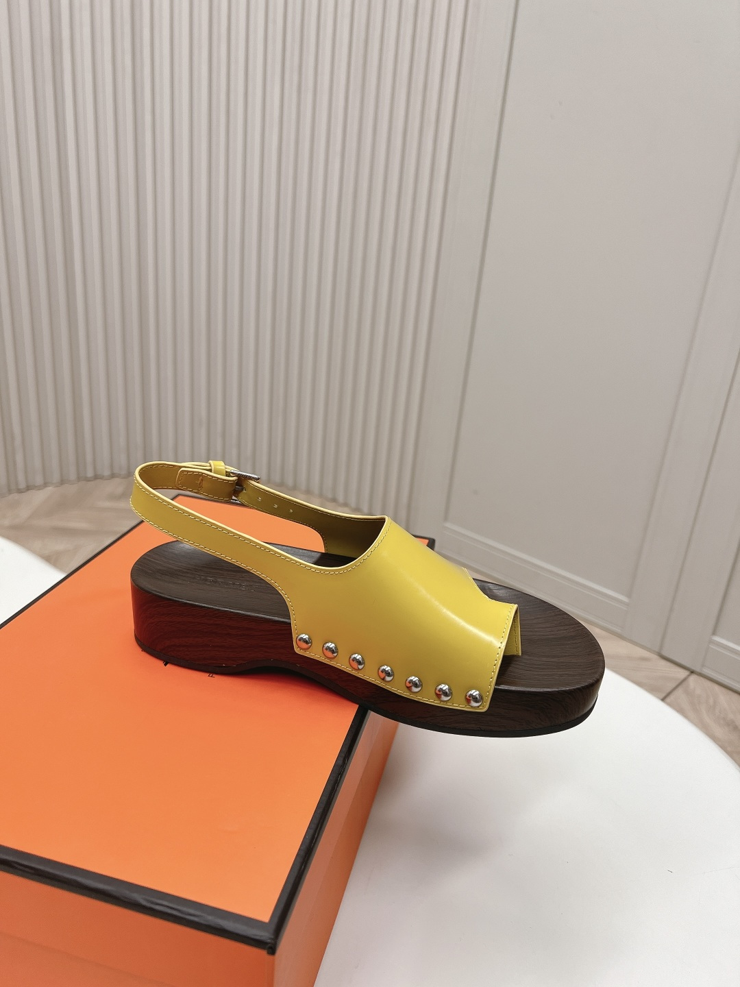 Hermès Hermes 爱马仕 2025新款 Kos二舅鞋H型厚底木底凉鞋拖鞋