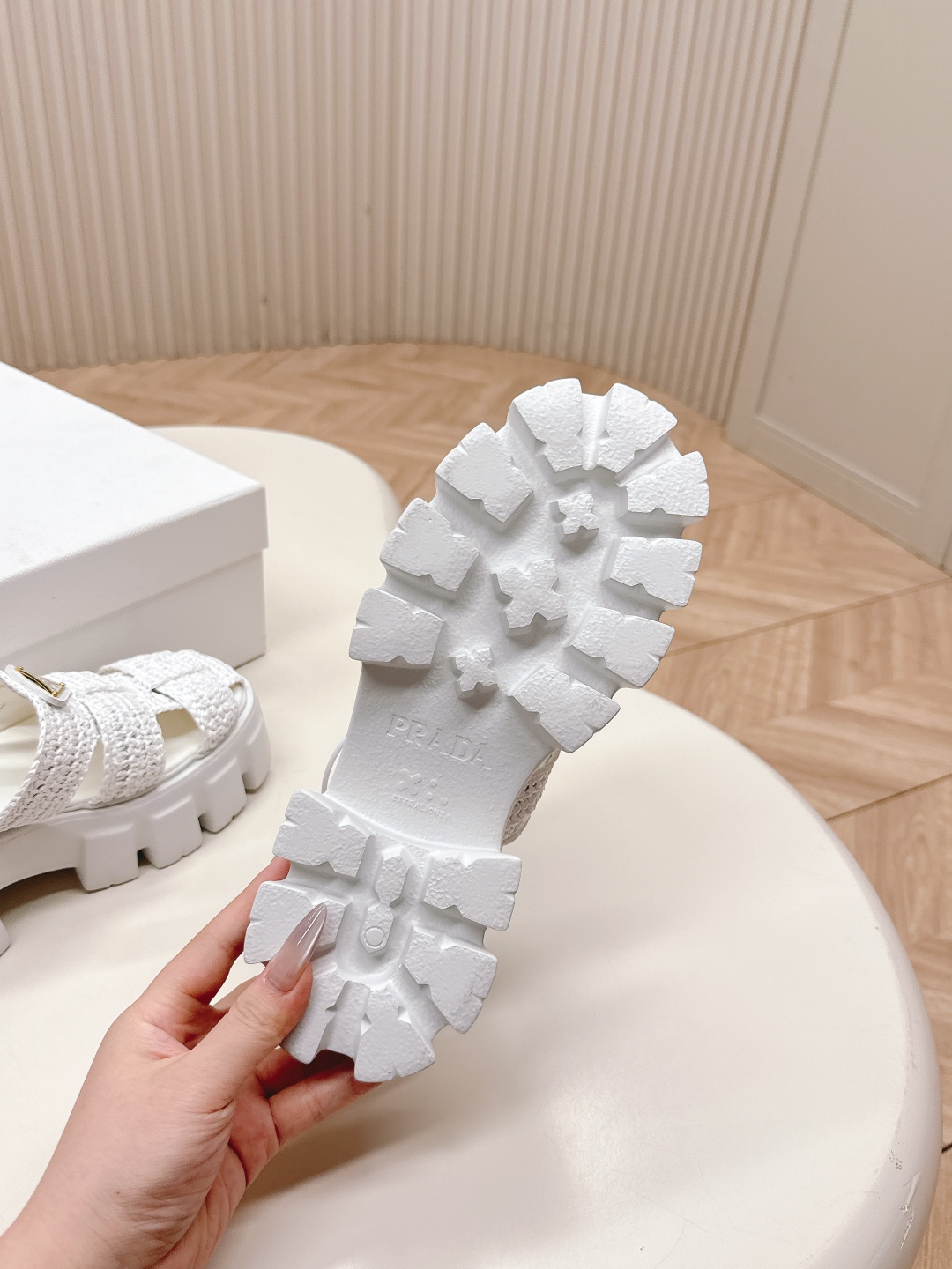 Prada White Woven Raffia Platform Sandals Iconic Logo Summer Style 10 cmp i1746106579572 8503 0 8