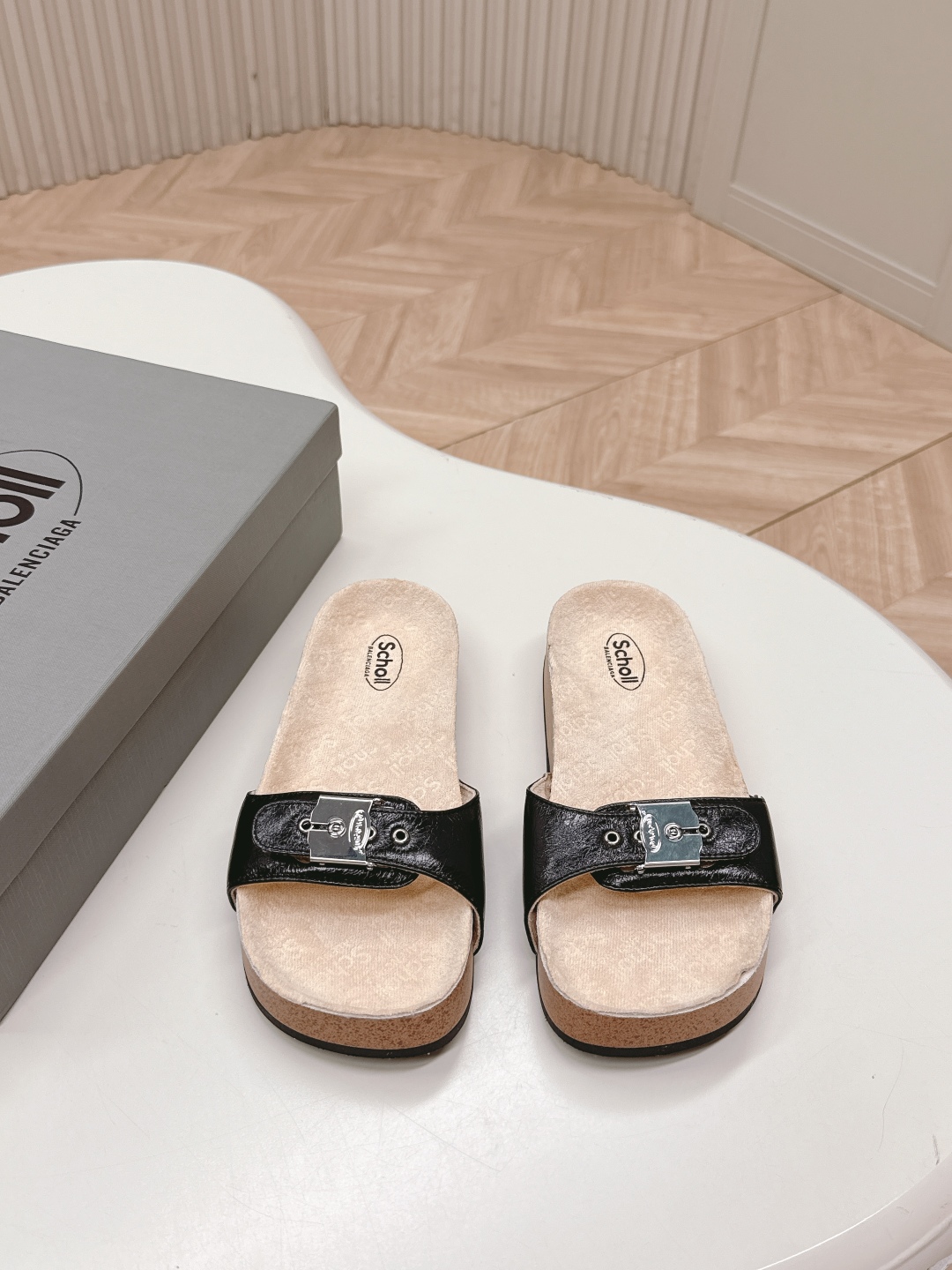 Scholl Women's Pescura Heel Sandal - Comfortable Cork Footbed Slide 3 cmp i1746108718087 8705 0 0