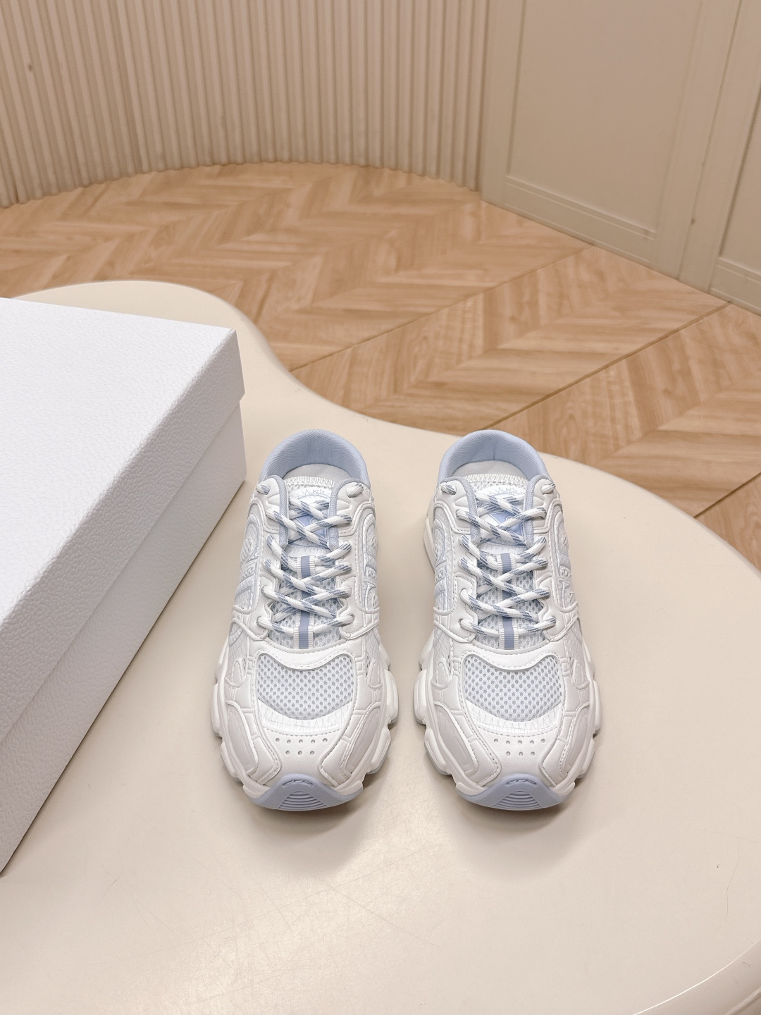 Dior Chrono White Leather and Mesh Sneakers Mules, Size 35-45 3 cmp a1749414030140 6141