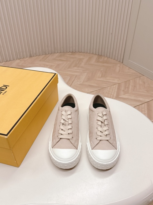 Fendi Women's Embossed Leather Sneakers, Classic FF Logo, Comfortable 1 Fendi Women's Embossed Leather Sneakers, Classic FF Logo, Comfortable