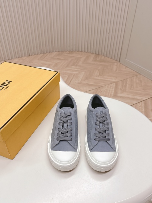 Fendi 2025 Women's Embossed Leather Low-Top Sneakers - Classic FF Logo 1 Fendi 2025 Women's Embossed Leather Low-Top Sneakers - Classic FF Logo