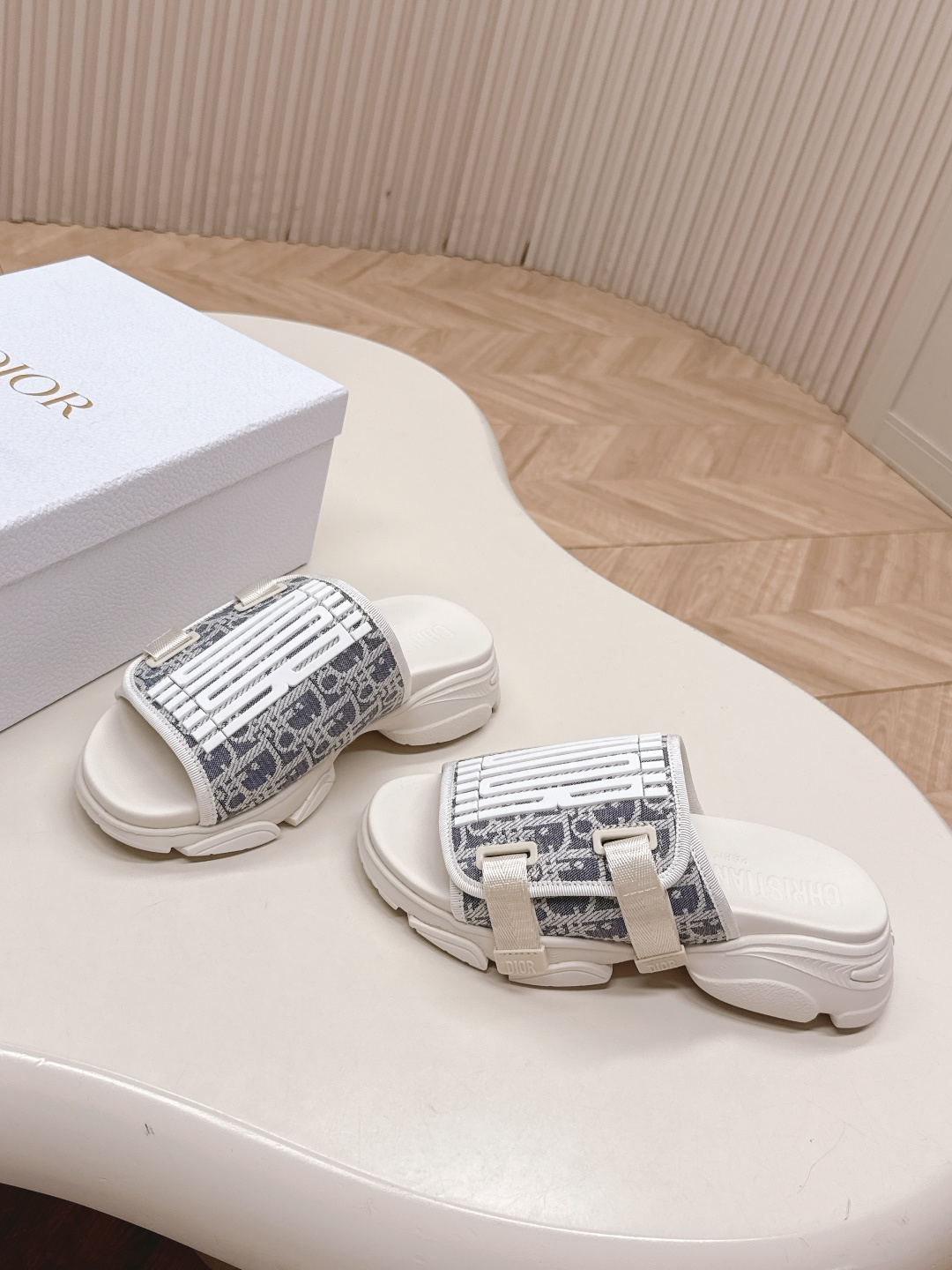 Dior Dior迪奥D家2025ss夏季新款仙女风厚底魔术贴拖鞋