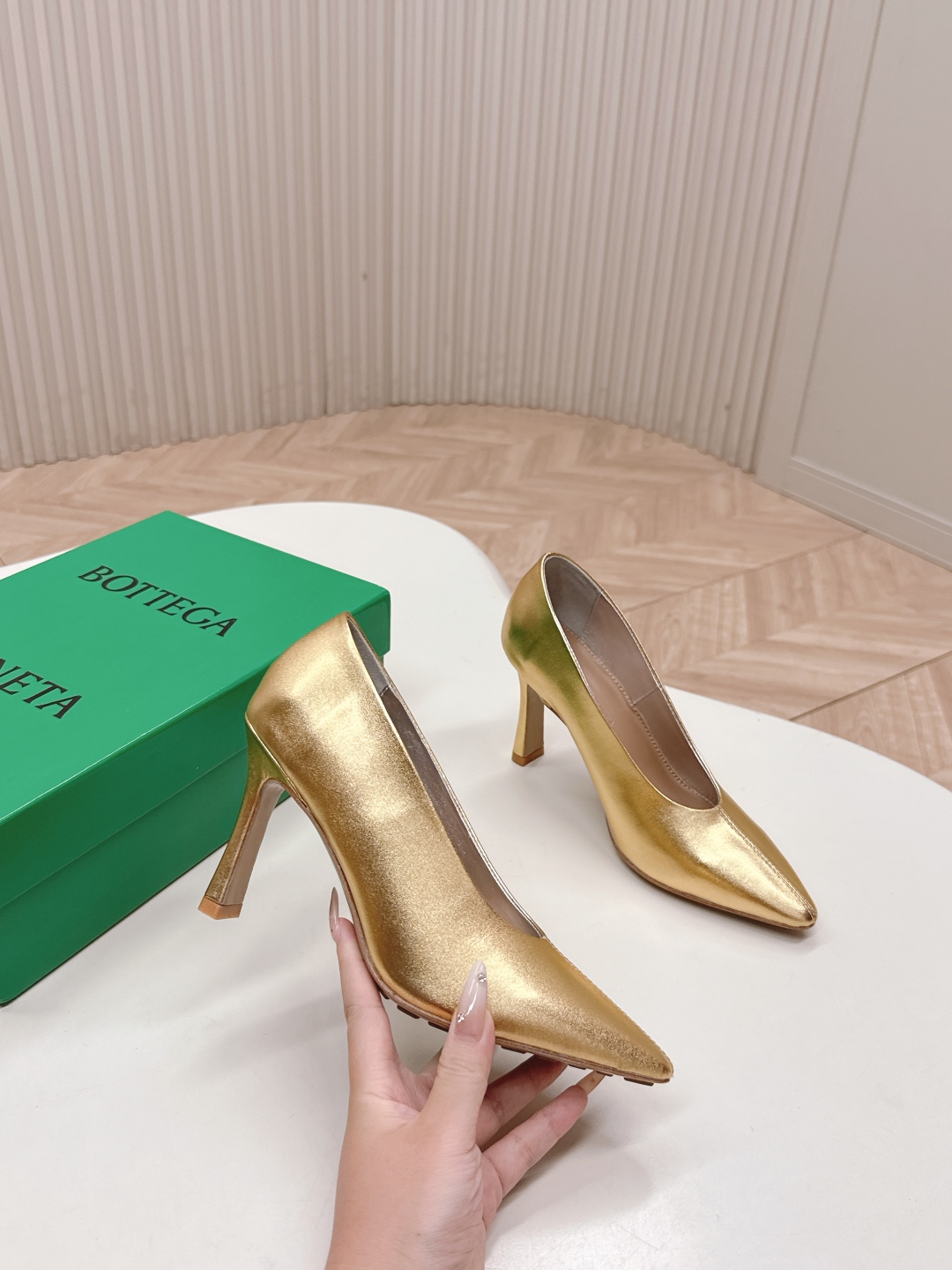 “BV2025 High Heels: Elegant Italian Leather Comfort for Travel, Sizes 35-40” - 图片 5