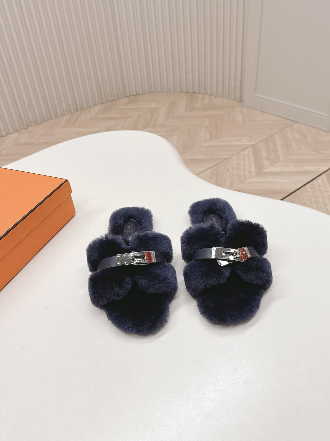 Hermès 爱马仕2025ss秋冬新款毛毛拖鞋毛毛鞋