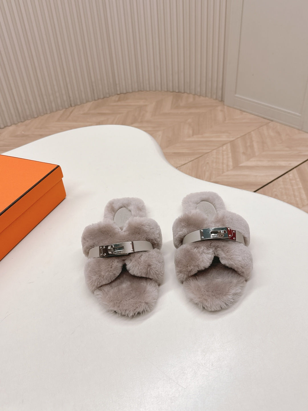 Hermès 爱马仕2025ss秋冬新款毛毛拖鞋毛毛鞋