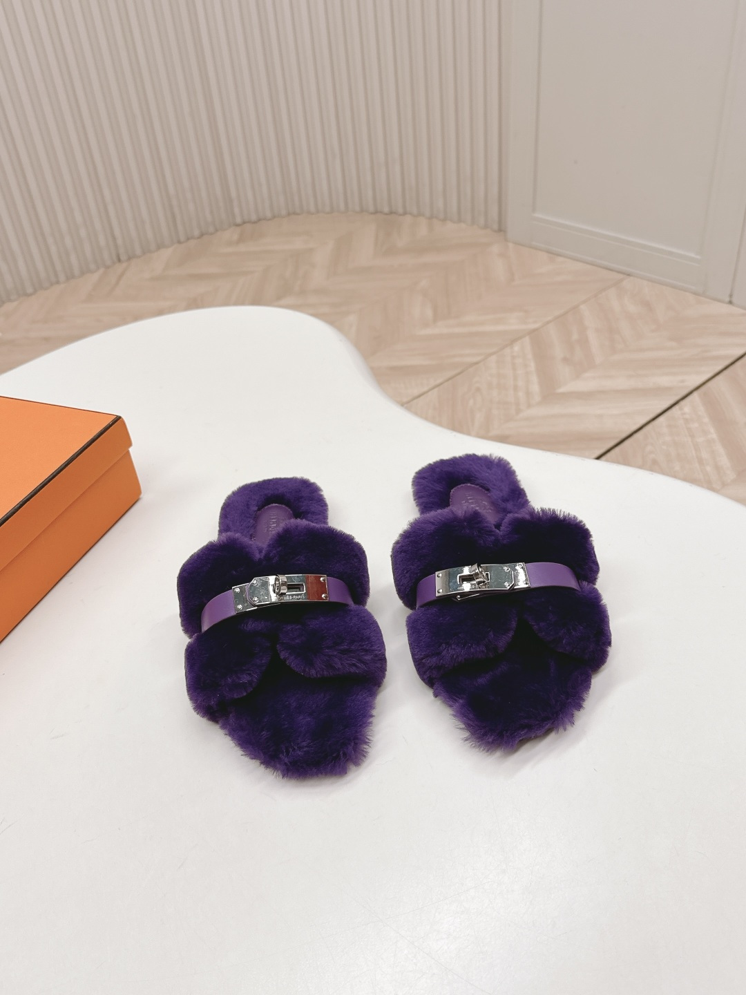 Hermès 爱马仕2025ss秋冬新款毛毛拖鞋毛毛鞋