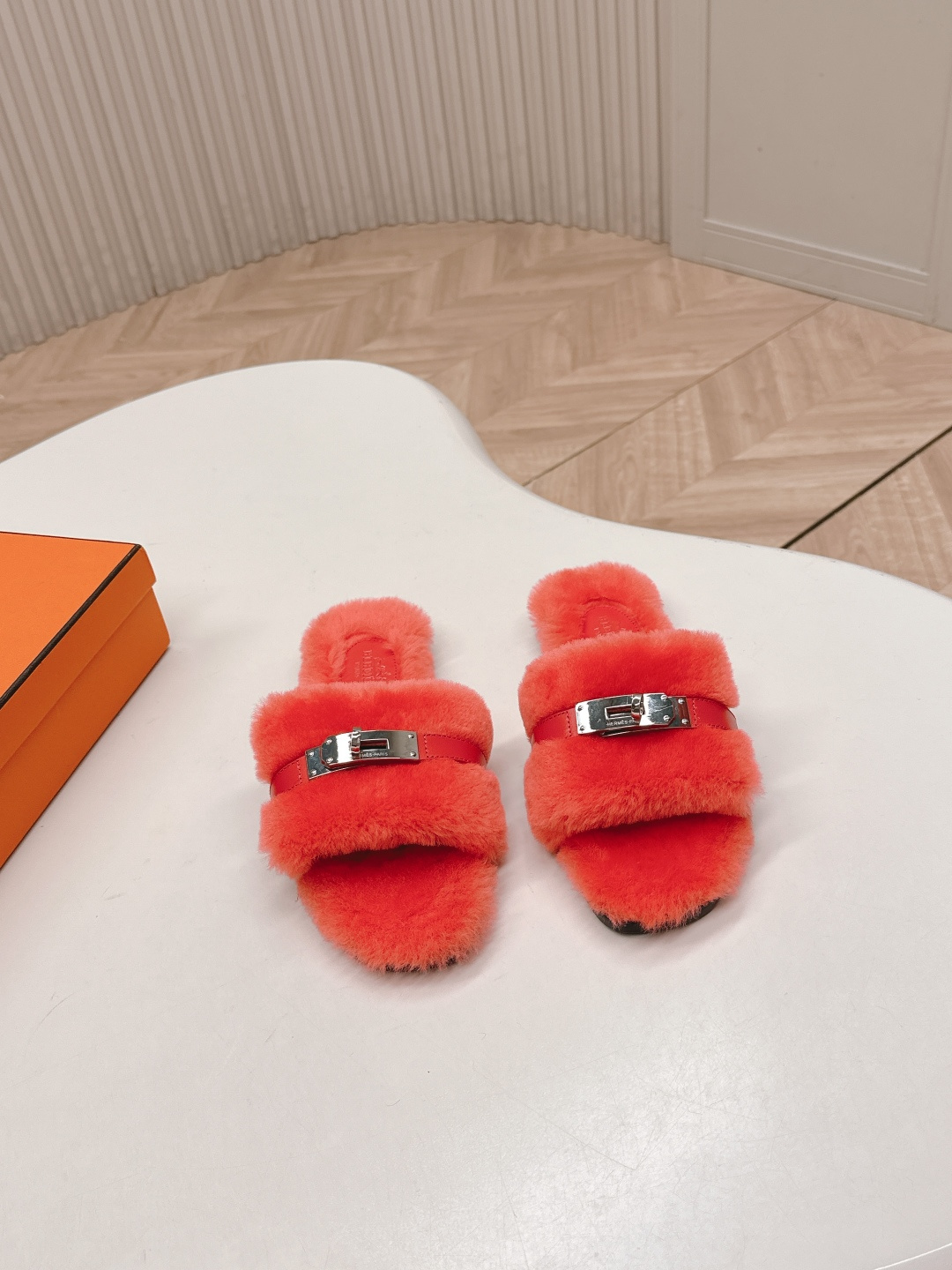Hermès 爱马仕2025ss秋冬新款毛毛拖鞋毛毛鞋