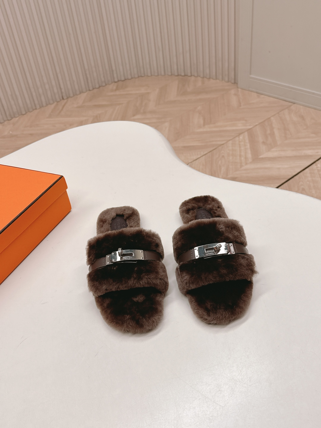 Hermès 爱马仕2025ss秋冬新款毛毛拖鞋毛毛鞋