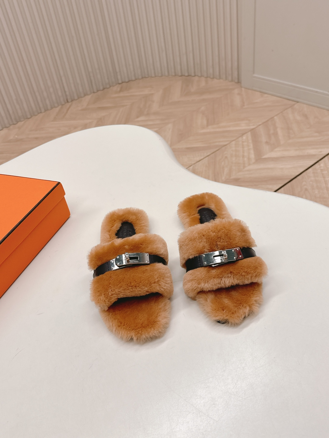 Hermès 爱马仕2025ss秋冬新款毛毛拖鞋毛毛鞋