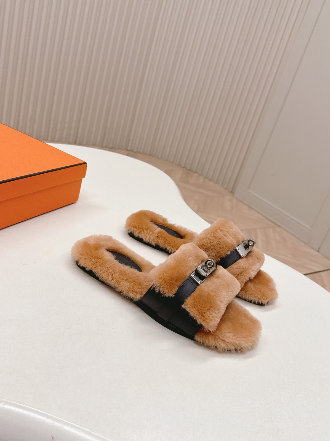 Hermès 爱马仕2025ss秋冬新款毛毛拖鞋毛毛鞋