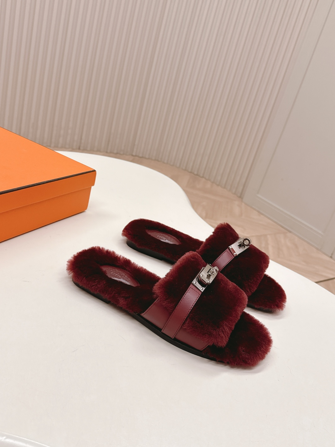 Hermès 爱马仕2025ss秋冬新款毛毛拖鞋毛毛鞋