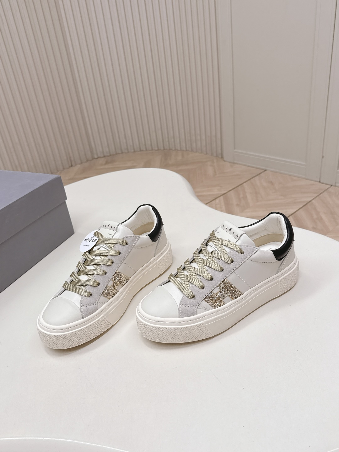 Alexander McQueen HOGAN H705 运动鞋 休闲厚底小白鞋