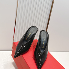Ferragamo 菲拉格慕 26 S金属高跟凉拖鞋系列尖头高跟半拖尖头后空新任设计师的灵感之作 流线型 Ferragamo 菲拉格慕 26 S金属高跟凉拖鞋系列尖头高跟半拖尖头后空新任设计师的灵感之作 流线型