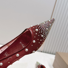 🆑 顶级版平底款 Christian Louboutin | 2026s𝐒网纱水钻尖头红底鞋💎新款网纱烫 🆑 顶级版平底款 Christian Louboutin | 2026s𝐒网纱水钻尖头红底鞋💎新款网纱烫