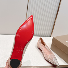 🆑 顶级版平底款 Christian Louboutin | 2026s𝐒网纱水钻尖头红底鞋💎新款网纱烫 🆑 顶级版平底款 Christian Louboutin | 2026s𝐒网纱水钻尖头红底鞋💎新款网纱烫