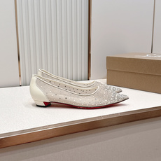 🆑 顶级版平底款 Christian Louboutin | 2026s𝐒网纱水钻尖头红底鞋💎新款网纱烫 🆑 顶级版平底款 Christian Louboutin | 2026s𝐒网纱水钻尖头红底鞋💎新款网纱烫