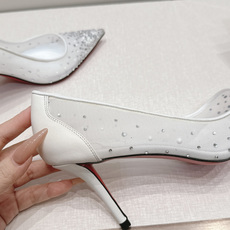 🆑 顶级版 Christian Louboutin | 2026s𝐒网纱水钻尖头红底高跟鞋💎早春新款网纱 🆑 顶级版 Christian Louboutin | 2026s𝐒网纱水钻尖头红底高跟鞋💎早春新款网纱