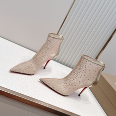 🆑 顶级版 Christian Louboutin | 2026s𝐒网纱水钻尖头红底鞋💎高跟网靴早春新款 🆑 顶级版 Christian Louboutin | 2026s𝐒网纱水钻尖头红底鞋💎高跟网靴早春新款