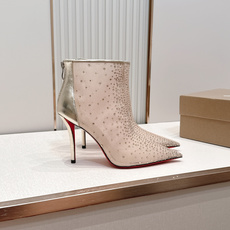 🆑 顶级版 Christian Louboutin | 2026s𝐒网纱水钻尖头红底鞋💎高跟网靴早春新款 🆑 顶级版 Christian Louboutin | 2026s𝐒网纱水钻尖头红底鞋💎高跟网靴早春新款