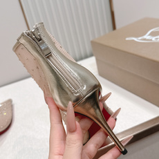🆑 顶级版 Christian Louboutin | 2026s𝐒网纱水钻尖头红底鞋💎高跟网靴早春新款 🆑 顶级版 Christian Louboutin | 2026s𝐒网纱水钻尖头红底鞋💎高跟网靴早春新款