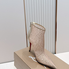 🆑 顶级版 Christian Louboutin | 2026s𝐒网纱水钻尖头红底鞋💎高跟网靴早春新款 🆑 顶级版 Christian Louboutin | 2026s𝐒网纱水钻尖头红底鞋💎高跟网靴早春新款