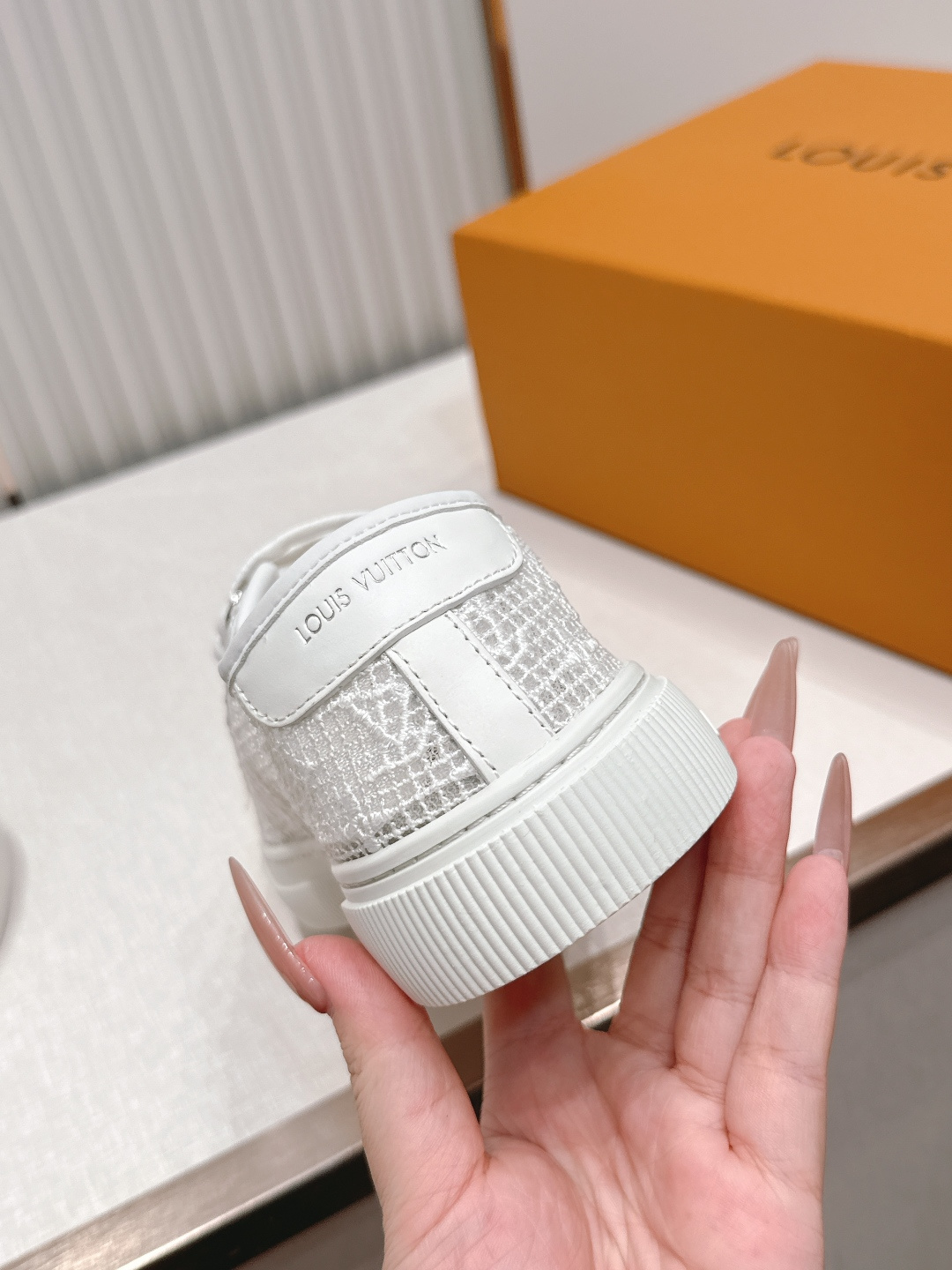 顶级版本：LV路易威登L家 驴牌最新Lagoon系列 厚底丹宁牛仔布 压花 老花 厚底 休闲运动鞋 滑板