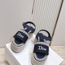 26ss春夏新款Dior 迪奥 J'Adior饰带坡跟凉凉鞋经典CD字母织带蝴蝶结方头厚底拖鞋草编麻绳底 26ss春夏新款Dior 迪奥 J'Adior饰带坡跟凉凉鞋经典CD字母织带蝴蝶结方头厚底拖鞋草编麻绳底