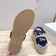 26ss春夏新款Dior 迪奥 J'Adior饰带坡跟凉凉鞋经典CD字母织带蝴蝶结方头厚底拖鞋草编麻绳底 26ss春夏新款Dior 迪奥 J'Adior饰带坡跟凉凉鞋经典CD字母织带蝴蝶结方头厚底拖鞋草编麻绳底