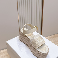 26ss春夏新款Dior 迪奥 J'Adior饰带坡跟凉凉鞋经典CD字母织带蝴蝶结方头厚底拖鞋草编麻绳底 26ss春夏新款Dior 迪奥 J'Adior饰带坡跟凉凉鞋经典CD字母织带蝴蝶结方头厚底拖鞋草编麻绳底