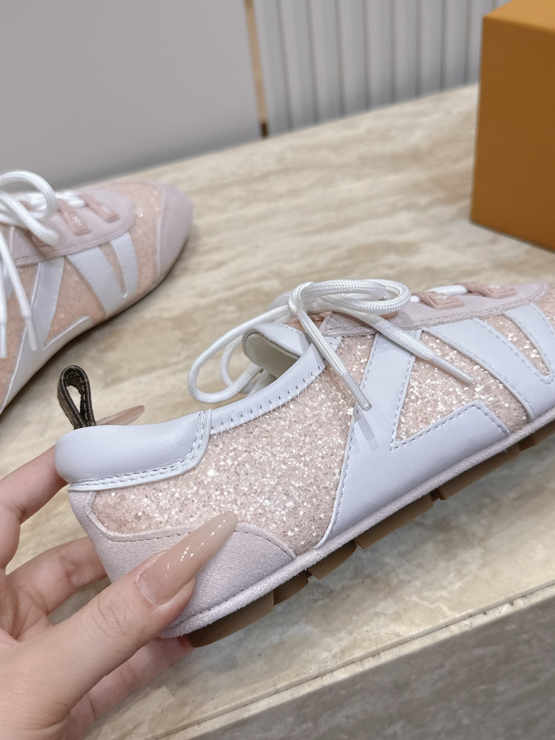 Louis Vuitton路易威登驴牌春夏Sneakerina系列 芭蕾运动鞋 德训鞋 平底鞋  原版三对购入开发完美复