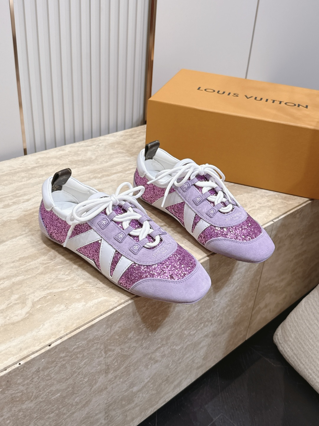 Louis Vuitton路易威登驴牌春夏Sneakerina系列 芭蕾运动鞋 德训鞋 平底鞋  原版三对购入开发完美复