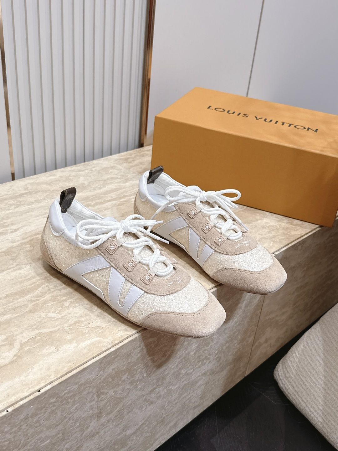 Louis Vuitton路易威登驴牌春夏Sneakerina系列 芭蕾运动鞋 德训鞋 平底鞋  原版三对购入开发完美复
