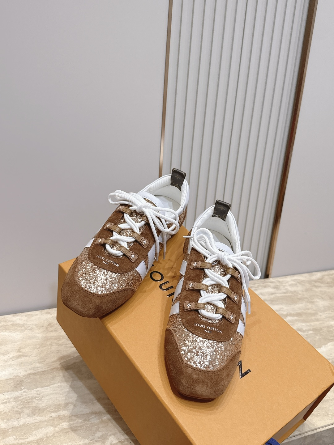 Louis Vuitton路易威登驴牌春夏Sneakerina系列 芭蕾运动鞋 德训鞋 平底鞋  原版三对购入开发完美复