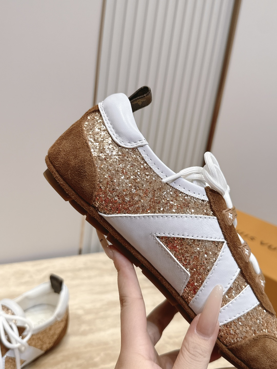 Louis Vuitton路易威登驴牌春夏Sneakerina系列 芭蕾运动鞋 德训鞋 平底鞋  原版三对购入开发完美复
