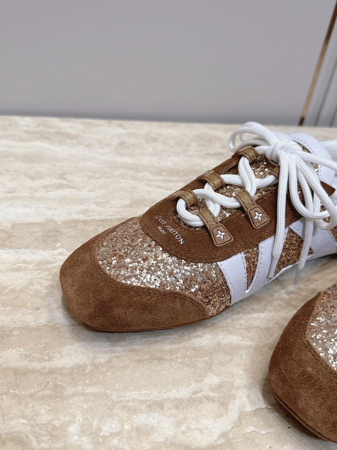 Louis Vuitton路易威登驴牌春夏Sneakerina系列 芭蕾运动鞋 德训鞋 平底鞋  原版三对购入开发完美复