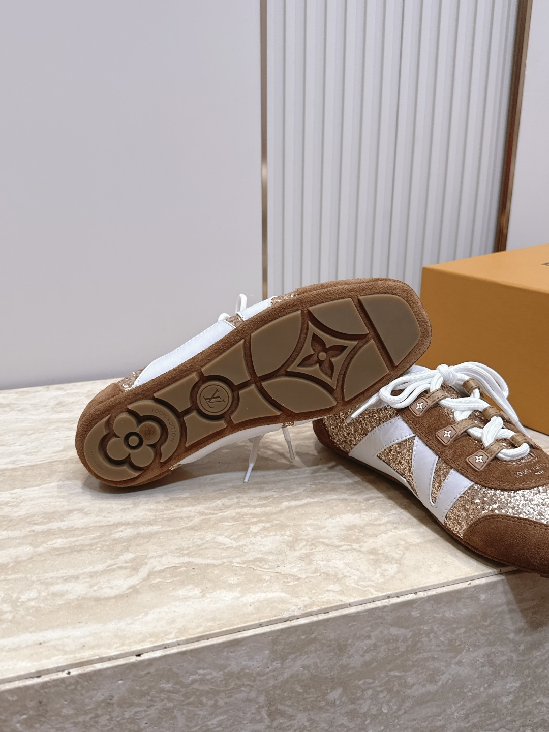 Louis Vuitton路易威登驴牌春夏Sneakerina系列 芭蕾运动鞋 德训鞋 平底鞋  原版三对购入开发完美复