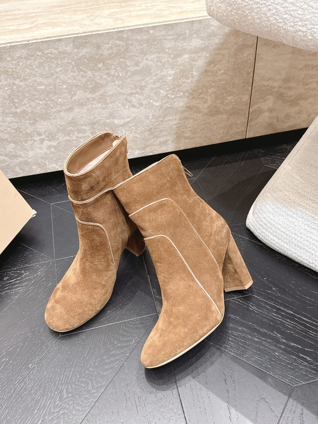 Givenchy Panel Block Heel Ankle Boots