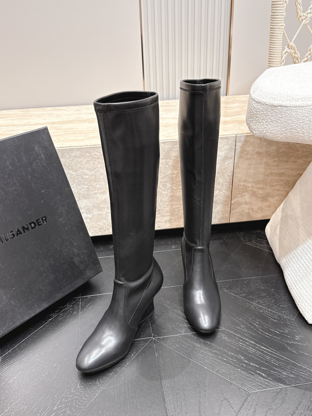 吉尔桑达-Jil sander 2026vs早秋新品靴子系列……圆头弹力高靴长靴 超酷超飒战靴,上脚显瘦增,高超级百搭, 吉尔桑达-Jil sander 2026vs早秋新品靴子系列……圆头弹力高靴长靴 超酷超飒战靴,上脚显瘦增,高超级百搭,