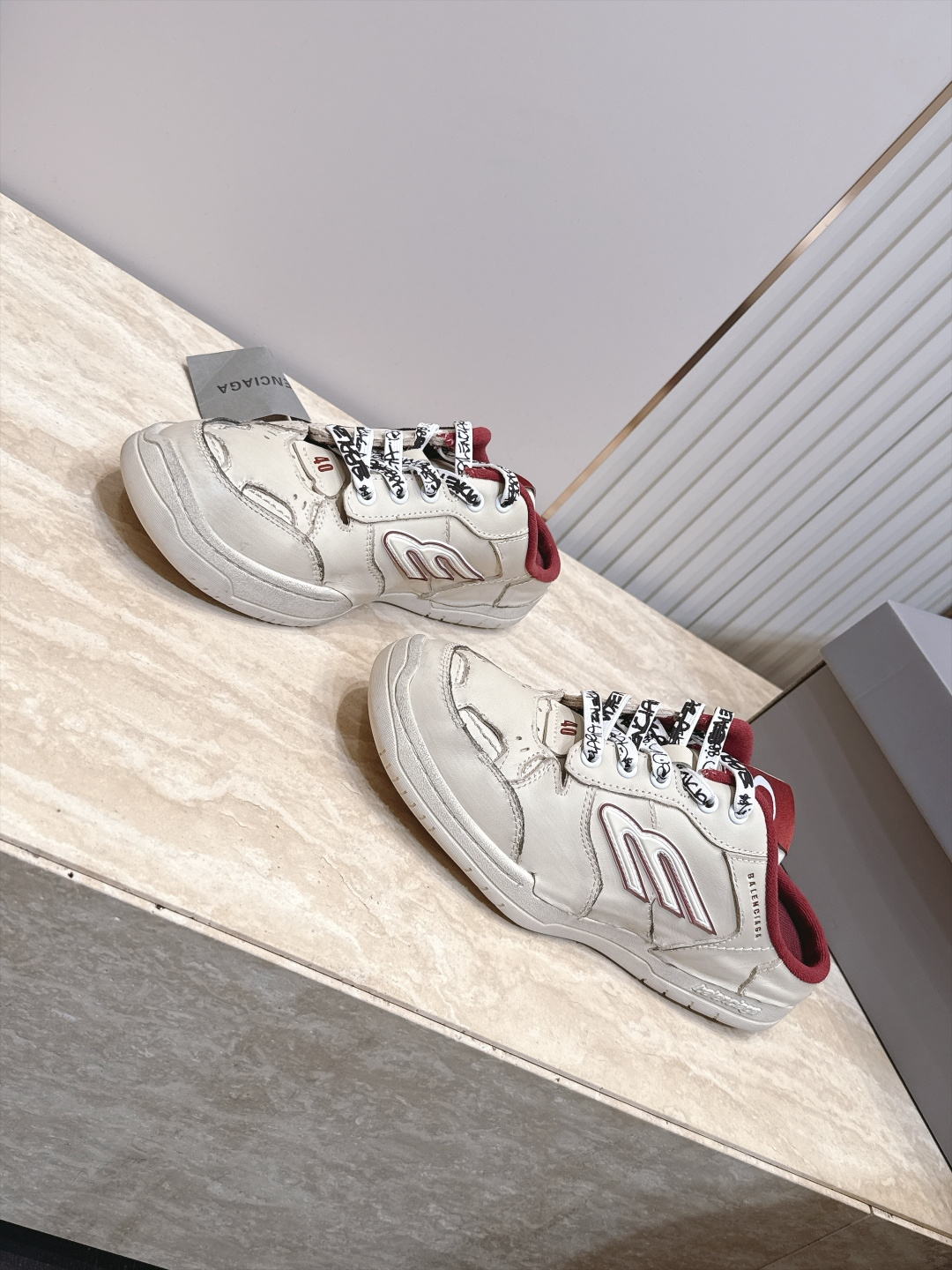 半拖款 顶版  BALENCIAGA 巴黎世家26 最新款 Monday Ultra 复古系带  情侣款 休闲鞋 半拖款