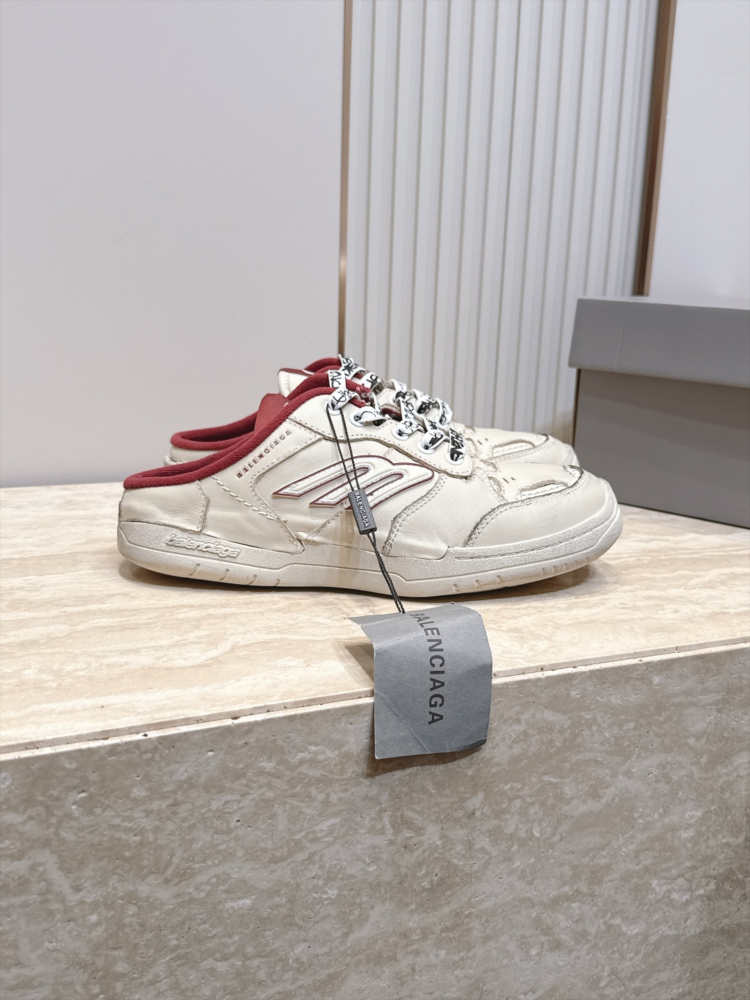 半拖款 顶版  BALENCIAGA 巴黎世家26 最新款 Monday Ultra 复古系带  情侣款 休闲鞋 半拖款