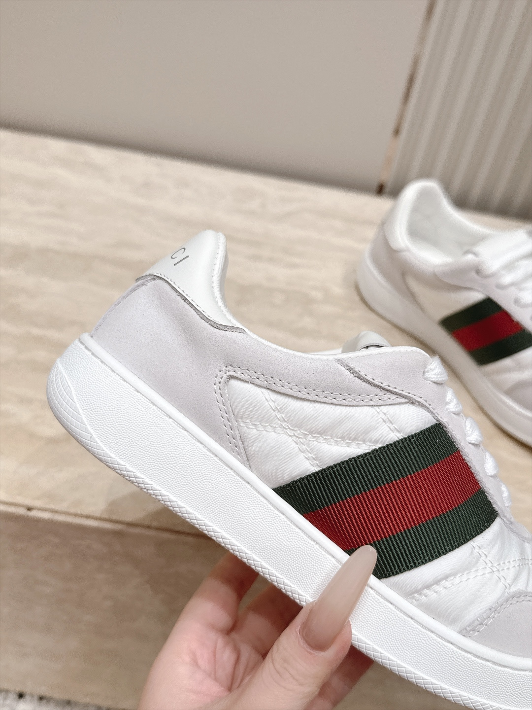 最新火爆 情侣款 古驰 Gucci screener休闲运动鞋 脏脏鞋2.0上线啦 尼龙材质更轻盈更好打理 内里全牛皮 