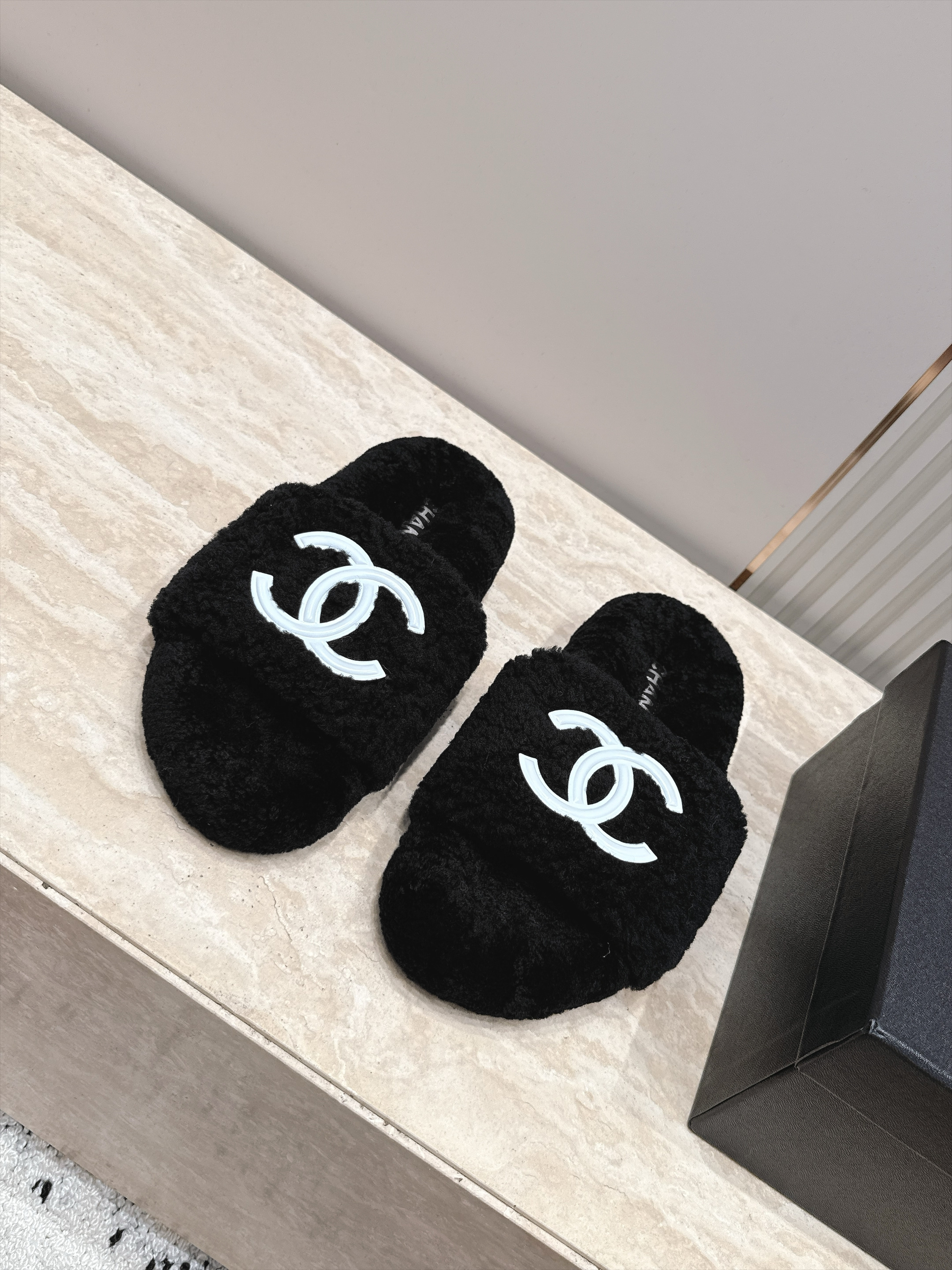 Chanel CC Logo Slippers