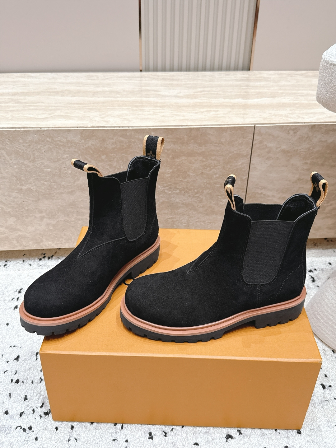 Louis Vuitton Black Chelsea Ankle Boots
