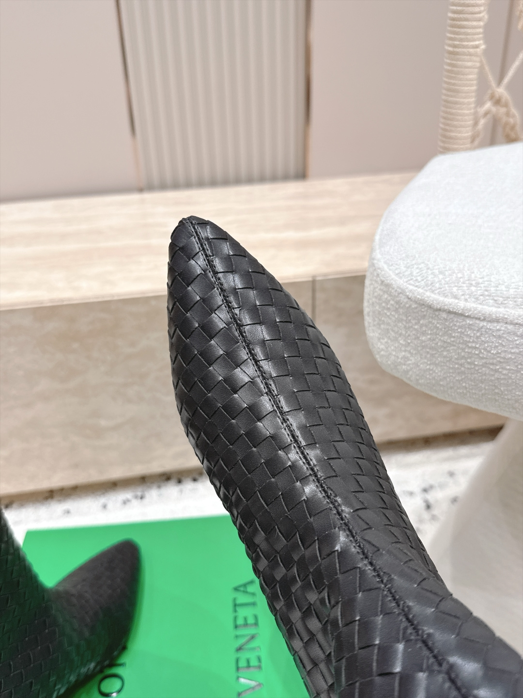 顶级版本  Bottega Veneta| 26秋冬新款BV 编织极简风高跟短靴系列单品 牛油皮 全真皮  优雅材质运用