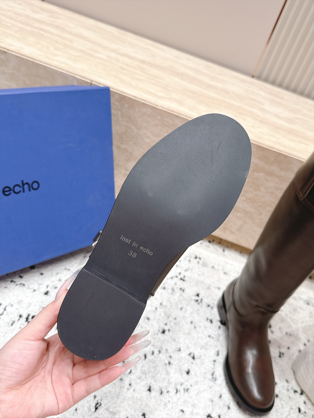 lost in echo 2026 秋冬圆头拼色一脚蹬高筒靴骑士靴 原版一比一复刻,超级帅气 ,网红爆款,顶级休闲度假系 lost in echo 2026 秋冬圆头拼色一脚蹬高筒靴骑士靴 原版一比一复刻,超级帅气 ,网红爆款,顶级休闲度假系