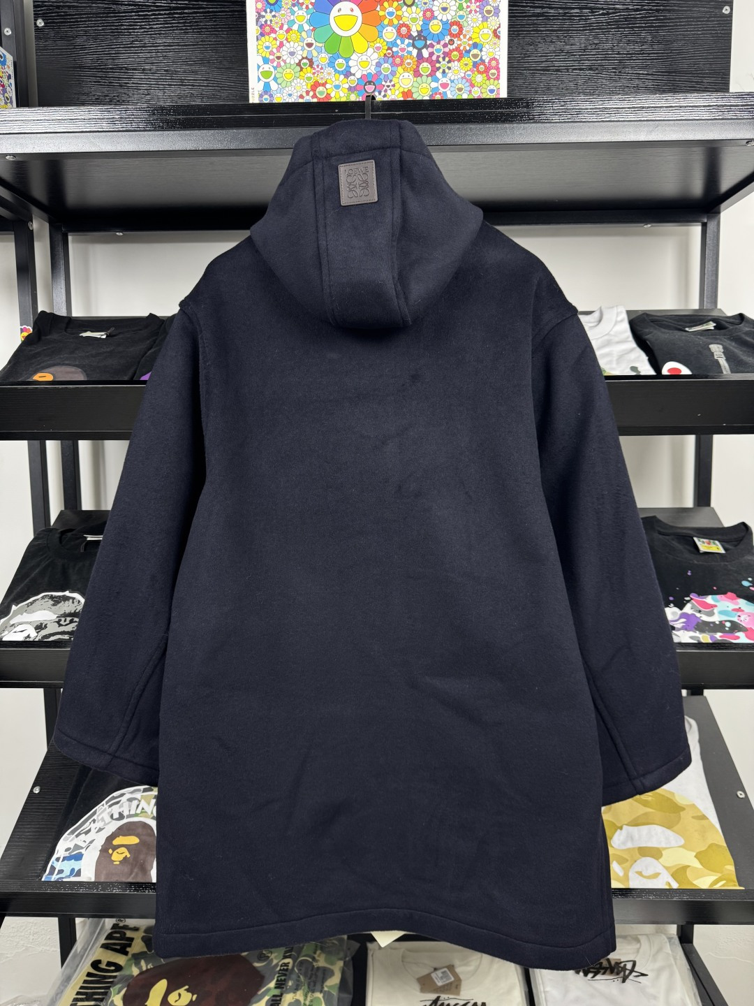 羊毛拉链口袋连帽大衣常规版型男款 2