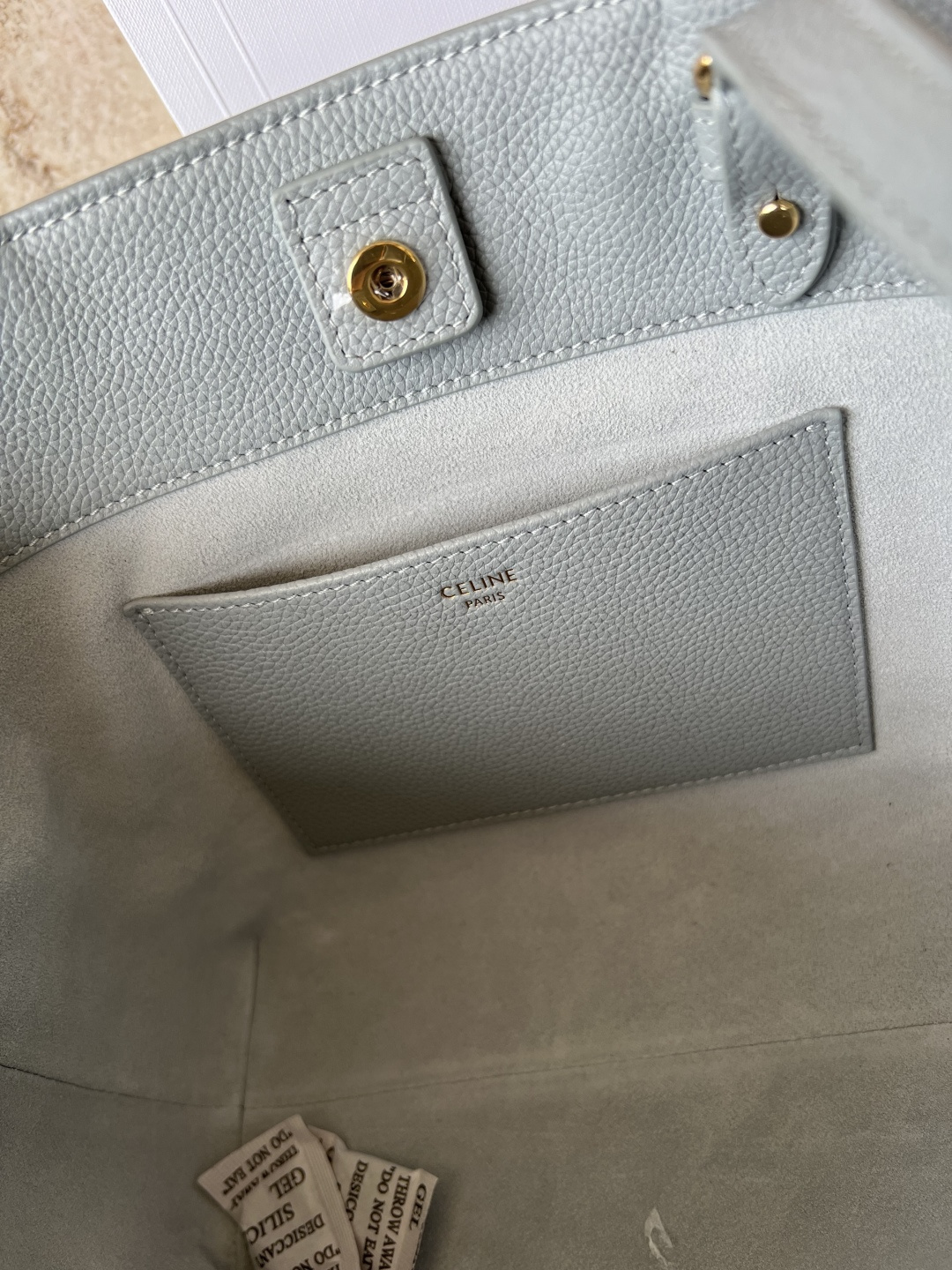 CABAS ANAIS 粒面牛皮革手袋 小号 - 高級感あふれるシンプルなトートバッグ